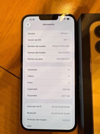 iPhone 13 Pro Max 256 GB Dorado
