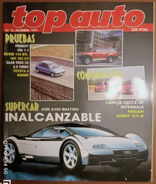 Revista coches Top Auto núm.12, diciembre 1991