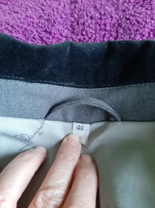Chaqueta equitación hombre gris talla 48