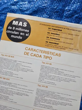 Lote Mobylette: Catálogo  Manual y banderin