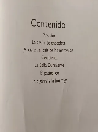 Pinocho ; La casita de chocolate ; Alicia en el...