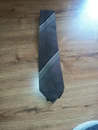 Corbata Schiapparelli rayas negro y blanco