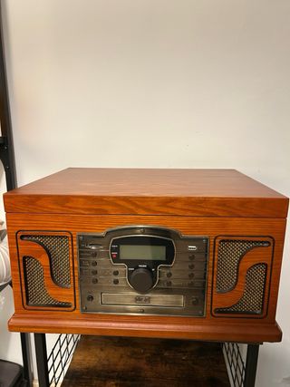 Tocadiscos Vintage Lauson Marrón y Dorado