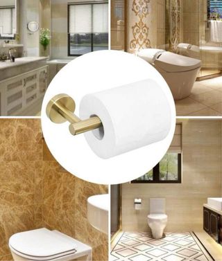 Portarrollos Baño Dorado cepillado Metal