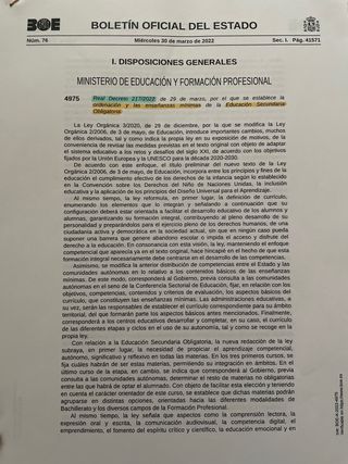 Legislación oposiciones profesorado de secundaria