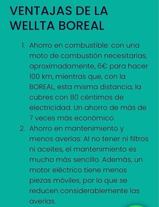 Moto 125  Eléctrica Boreal
