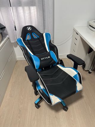 Silla Gaming Xchair Negra, Azul y Blanca