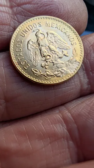 5 Pesos Mexicanos Oro 1945