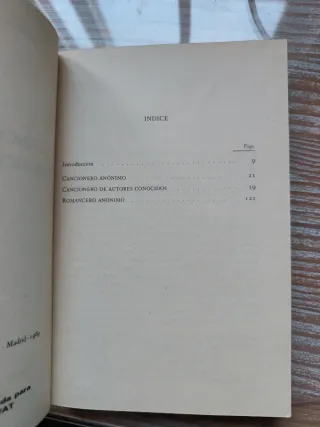 Cancionero y romancero español