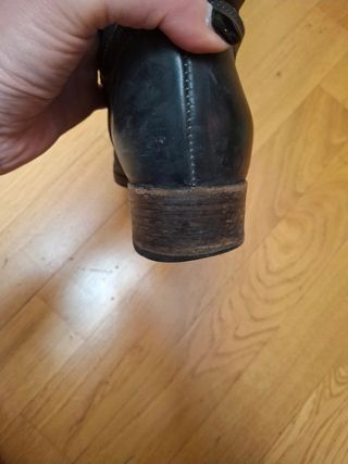 Stivali alti in pelle e camoscio