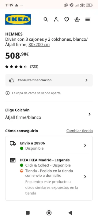 Sofá Cama Diván Blanco con Cajones