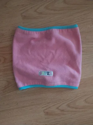 Braga cuello niña SUPER rosa y turquesa