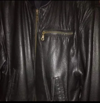 Giubbotto Vera Pelle Nero, come nuovo