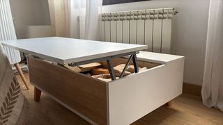 Mesa de centro elevable madera y metal