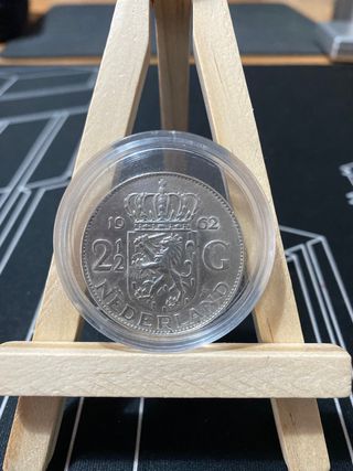 Países Bajos 2 1/2 Gulden 1962 Plata