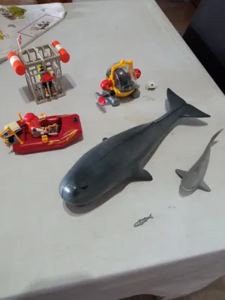 Playmobil Mundo Marino Tiburón Ballena Submarino