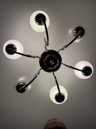 Lámpara de araña antigua 6 luces