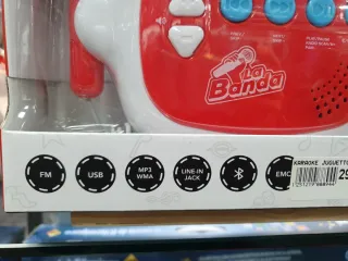 Karaoke Portátil La Banda Rojo y Blanco