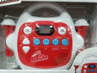 Karaoke Portátil La Banda Rojo y Blanco