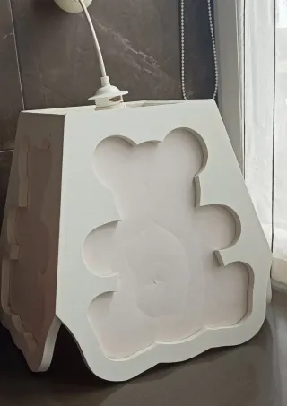 Lámpara infantil oso blanco