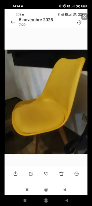 Juego de 2 sillas amarillas