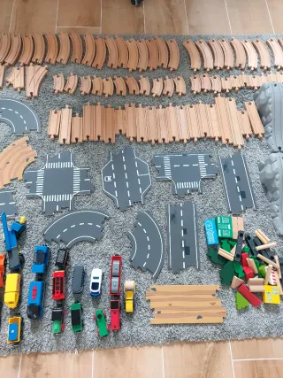 Lote 200 vías y carreteras de madera