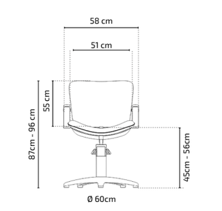 Sillón de peluquería negro