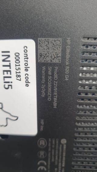 HP EliteBook 820 G4 i5 8GB RAM 256GB SSD