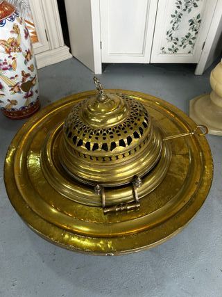 Brasero antiguo latón decorativo