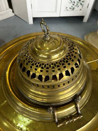 Brasero antiguo latón decorativo