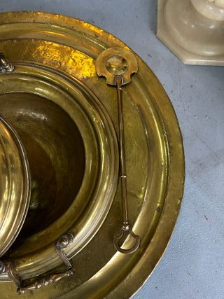 Brasero antiguo latón decorativo