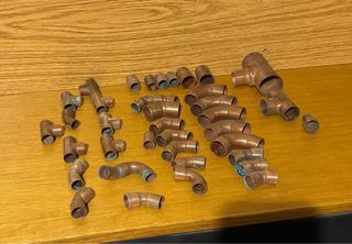 Piezas de cobre para fontanería