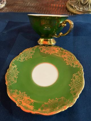 Taza y platillo Mitterteich oro 22k