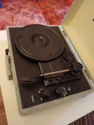 Tocadiscos Maletín SOUNDMY Negro/Gris