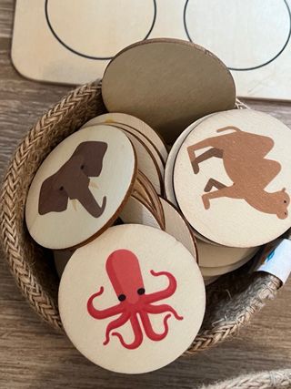 Juegos Montessori Madera Niños Inglés