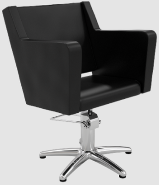 Sillón y taburete de peluquería