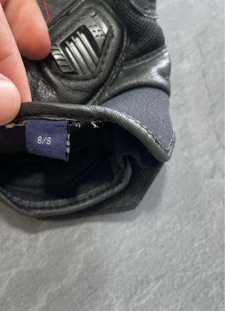 Guantes Moto Triumph Cuero Negro