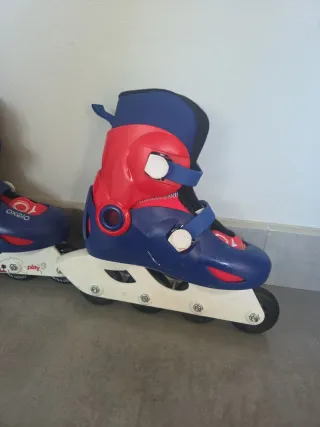 Patines Oxelo Talla 30-32 Rojo/Azul