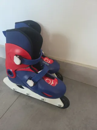 Patines Oxelo Talla 30-32 Rojo/Azul