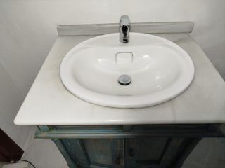 Mueble lavabo madera maciza + espejo (opcional)