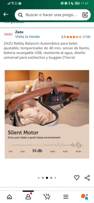 ZAZU Robby Balancín Automático Bebé