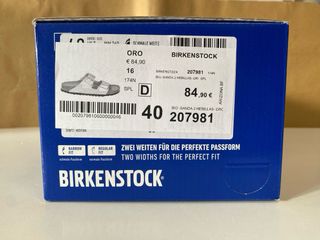 Birkenstock Arizona Sandalias Talla 40 Dorado