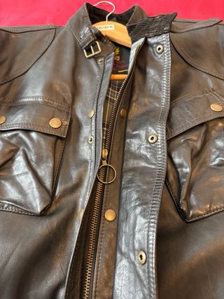 Chaqueta Belstaff Piel Negra Talla XL