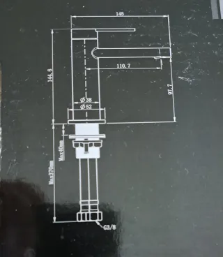 Grifo lavabo cobre Rondo Pro monomando