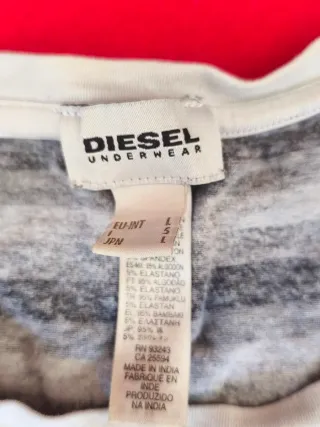 Camiseta tirantes Diesel negra y gris