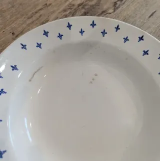 Plato antiguo porcelana azul 22cm kintsugi