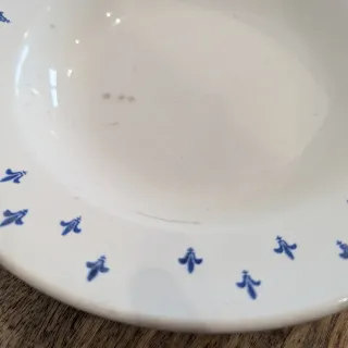 Plato antiguo porcelana azul 22cm kintsugi