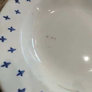 Plato antiguo porcelana azul 22cm kintsugi