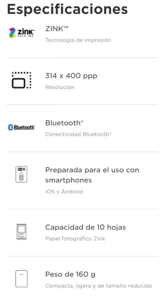 Impresora Fotos Canon Zoemini NEGRA