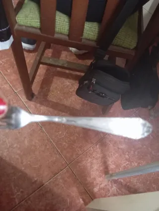 Pareja Tenedor y Cuchara Plata Antigua